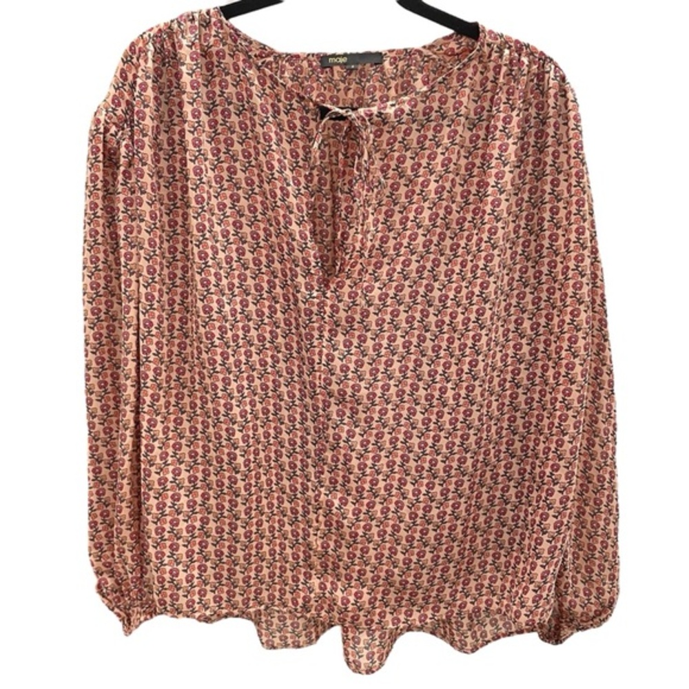 Maje Pink Floral Blouse
